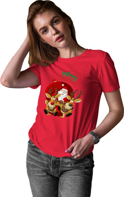 Buy That Trendz Graphic Print Women Round Neck Red T-Shirt