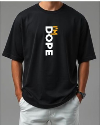 UrGear Printed Men Round Neck Black T-Shirt