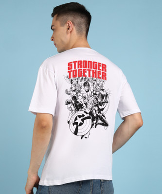 MARVEL By Metronaut Printed Men Round Neck White T-Shirt