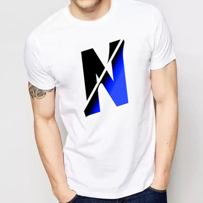NQF Printed Men Round Neck White T-Shirt