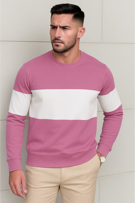Try This Full Sleeve Color Block Men Sweatshirt