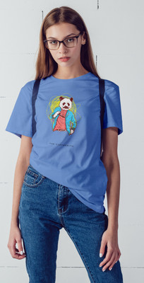 THE CLOTHSMITH Graphic Print Women Round Neck Blue T-Shirt