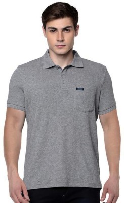 Japroz Solid Men Polo Neck Grey T-Shirt