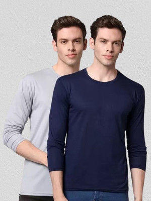 SM SHAYAM CREATION Solid Men Round Neck Multicolor T-Shirt