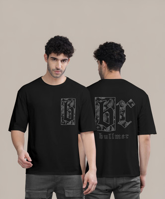 Bullmer Printed, Typography Men Round Neck Black T-Shirt