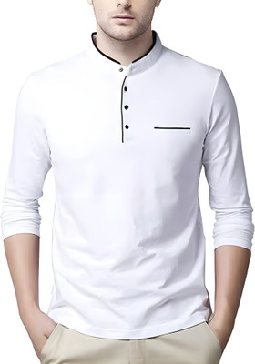 Pachirisu Colorblock Men Round Neck White T-Shirt
