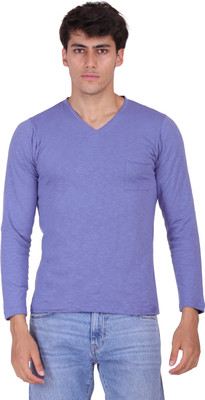 Fookre Striped Men Round Neck Dark Green T-Shirt