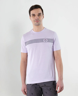 U.S. POLO ASSN. Printed Men Round Neck White T-Shirt