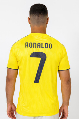 teky Printed Men Round Neck Yellow T-Shirt