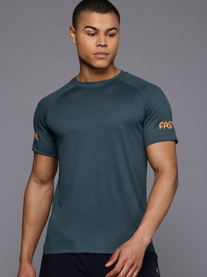 HRX by Hrithik Roshan Printed Men Round Neck Blue T-Shirt