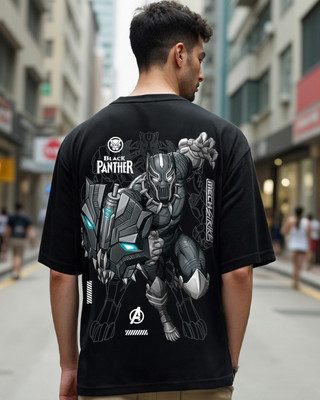 BEWAKOOF Graphic Print Men Round Neck Black T-Shirt