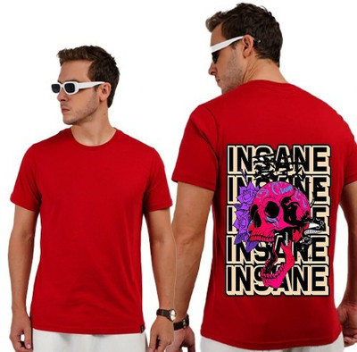 Gen C Hub Printed Men Round Neck Red T-Shirt