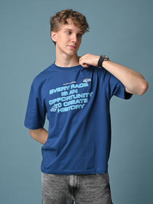 KILLER Printed Men Round Neck Dark Blue T-Shirt