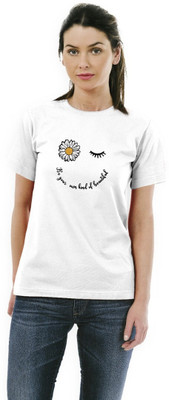 HouseOfCommon Graphic Print Women Round Neck Multicolor T-Shirt