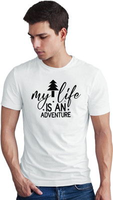 SeBLo Printed Men Round Neck White T-Shirt