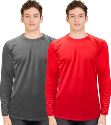 TR Collection Solid Men Round Neck Multicolor T-Shirt