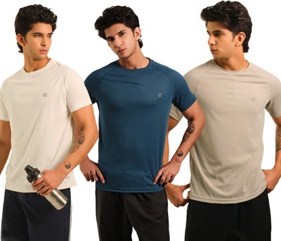 Sirtex Eazy Printed Men Round Neck White T-Shirt