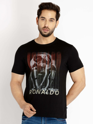 Status Quo Solid Men Round Neck Black T-Shirt