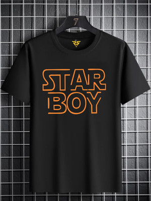 RS Print Printed Men Round Neck Black T-Shirt