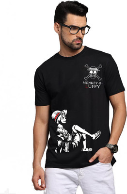 BROTEES Printed, Typography Men Round Neck Black T-Shirt