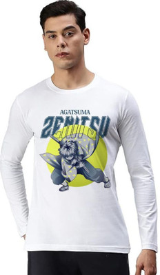 Aditi Fashion Printed, Typography Men Round Neck White T-Shirt