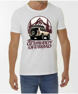 RBT Graphic Print Men Round Neck White T-Shirt