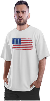 Trendy Samples Printed Men Round Neck White T-Shirt
