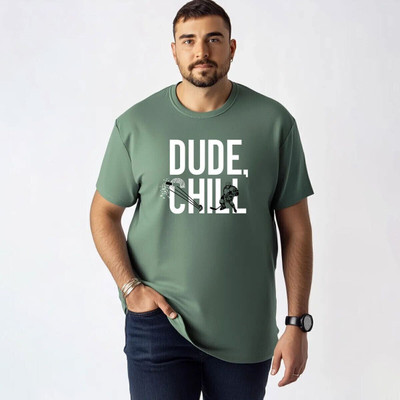Toodlplus Graphic Print Men Round Neck Light Green T-Shirt