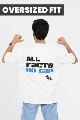 BLAKENTO Typography, Printed Men Round Neck White T-Shirt