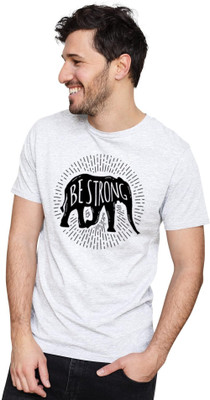 GPGARMENTSS Printed Men Round Neck White T-Shirt