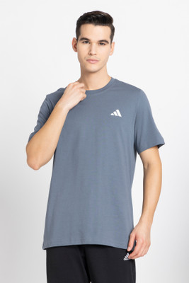 ADIDAS Graphic Print Men Crew Neck Black T-Shirt