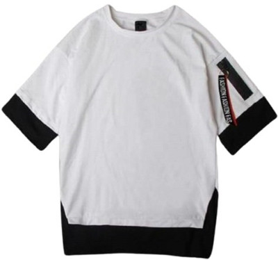 SAHAL FASHION Solid Men Round Neck White T-Shirt