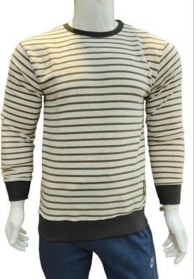 Falah tex Striped Men Round Neck Multicolor T-Shirt