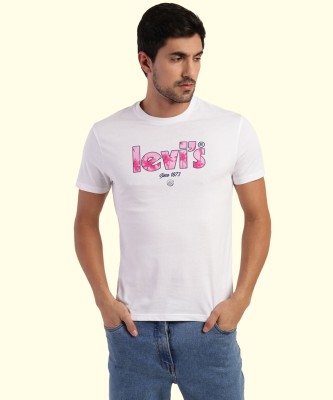 LEVI'S Graphic Print Men Crew Neck White T-Shirt