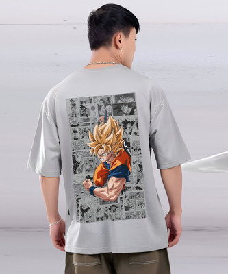 HexaCraft Graphic Print Men Round Neck Grey T-Shirt