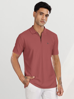 Bullmer Solid Men Polo Neck Reversible Red T-Shirt