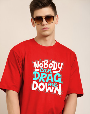 TQH Printed, Graphic Print Men Round Neck Red T-Shirt