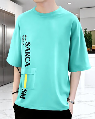 Autna Typography Men Round Neck Green T-Shirt
