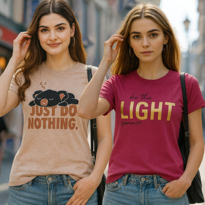 Fabflee Typography, Printed Women Round Neck Multicolor T-Shirt