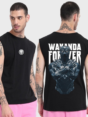BEWAKOOF Graphic Print Men Round Neck Black T-Shirt