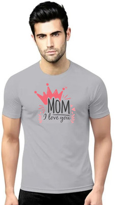 ManGOD Printed Men Round Neck Grey T-Shirt