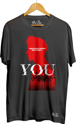 THE PRINT PLATTER Graphic Print Men Round Neck Black T-Shirt