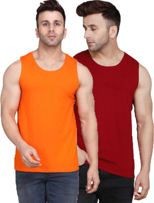 SLOWLORIS Solid Men Scoop Neck Multicolor T-Shirt