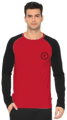 SM SHAYAM CREATION Colorblock Men Round Neck Red T-Shirt