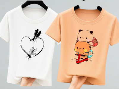Berlin Graphic Print Women Round Neck White, Pink T-Shirt