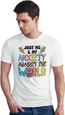 Seek Buy Love Printed Men Round Neck White T-Shirt