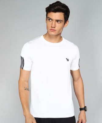 GLITO Solid Men Round Neck White T-Shirt