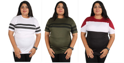 Oishee Printed Women Round Neck Multicolor T-Shirt