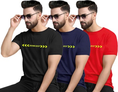 MOLASUS Printed Men Round Neck Multicolor T-Shirt