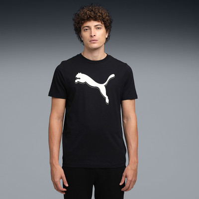 PUMA Printed Men Round Neck Black T-Shirt
